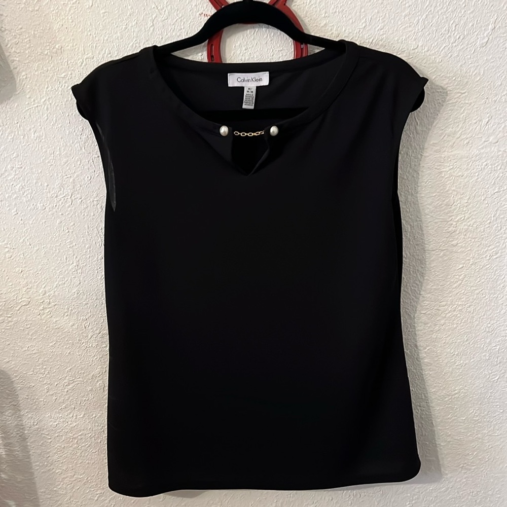 Pearl Embellished Calvin Klein Blouse